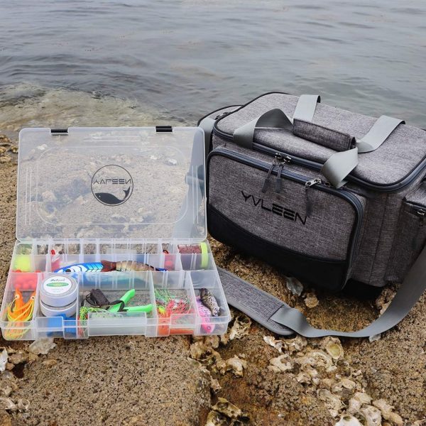 YVLEEN Fishing Tackle Boxes - 3600 3700 Tackle Box Plastic Storage Organizer Box with Removable Dividers - 2packs/4packs Tackle Trays - Included 2pcs of Extra Clip - Image 6